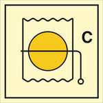 Sign IMO Fire damper for cargo spaces 104262 - Sikkerhedsgiganten