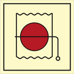 Sign IMO Fire damper in vent duct 10432 - Sikkerhedsgiganten