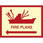 Sign IMO Fire plan arrow left 105101 - Sikkerhedsgiganten