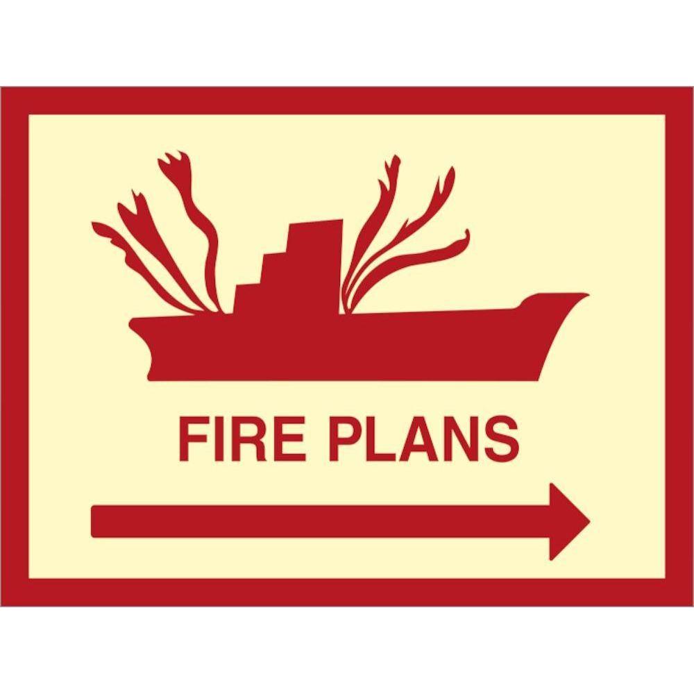 Sign IMO Fire plan arrow right 105102 - Sikkerhedsgiganten