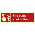 Sign IMO Fire pump start button 105063 - Sikkerhedsgiganten