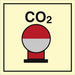 Sign IMO Fixed CO2 fire extinguishing bottle 104153 - Sikkerhedsgiganten