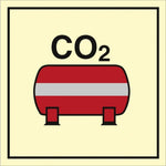 Sign IMO Fixed CO2 fire extinguishing installation 104163 - Sikkerhedsgiganten
