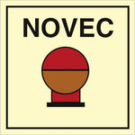 Sign IMO Fixed Fire Extinguishing NOVEC 104411 - Sikkerhedsgiganten