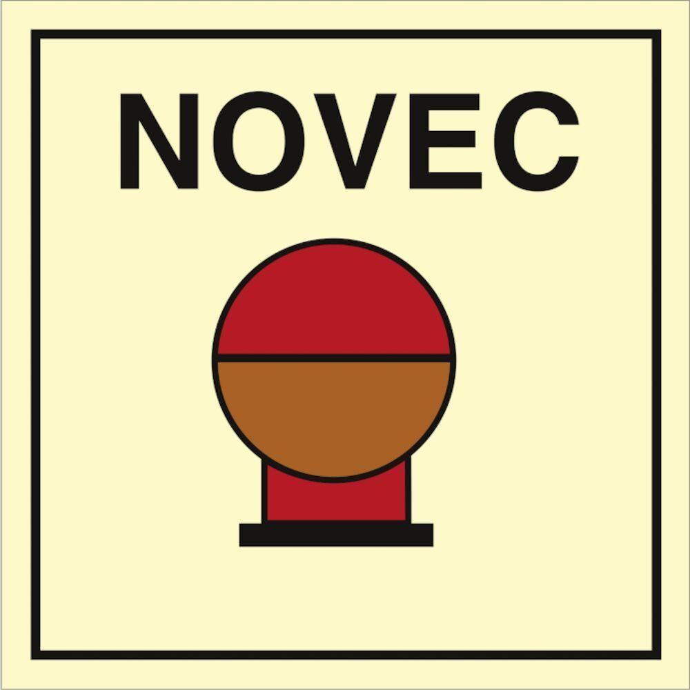 Sign IMO Fixed Fire Extinguishing NOVEC 104411 - Sikkerhedsgiganten