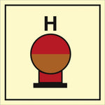Sign IMO Fixed halon fire extinguishing bottle 104155 - Sikkerhedsgiganten