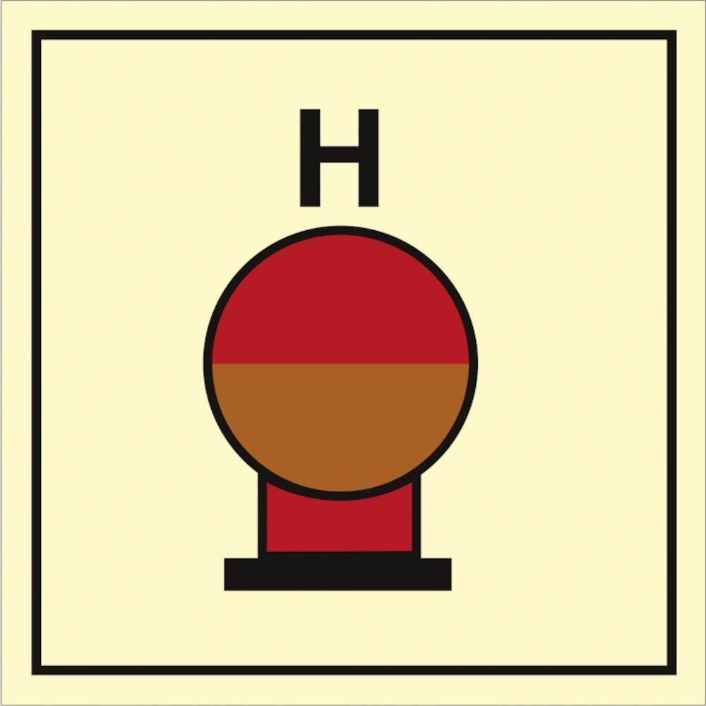 Sign IMO Fixed halon fire extinguishing bottle 104155 - Sikkerhedsgiganten