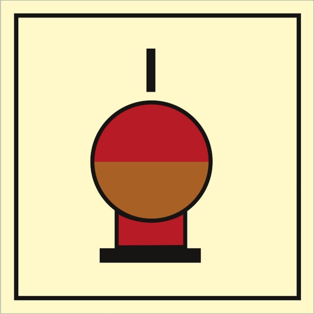 Sign IMO Fixed inergen fire extinguishing bottle 104156 - Sikkerhedsgiganten