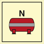 Sign IMO Fixed nitrogen fire extinguishing install 104164 - Sikkerhedsgiganten