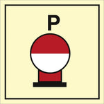 Sign IMO Fixed powder fire extinguishing bottle 104151 - Sikkerhedsgiganten
