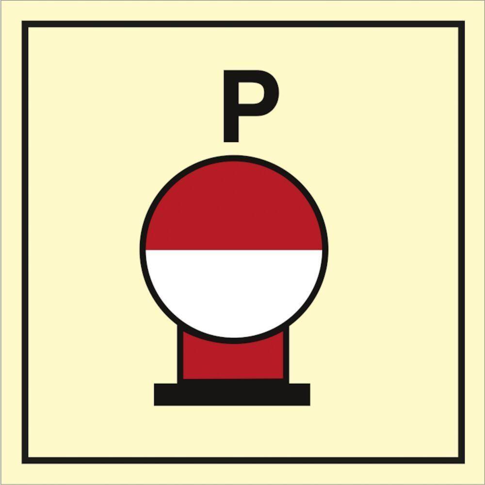 Sign IMO Fixed powder fire extinguishing bottle 104151 - Sikkerhedsgiganten