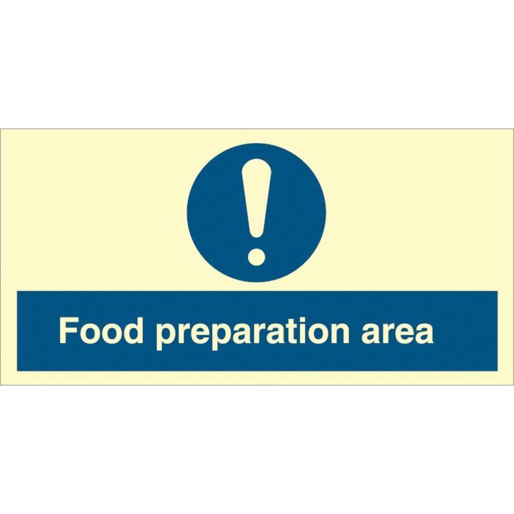 Sign IMO Food preparation area 106268 - Sikkerhedsgiganten