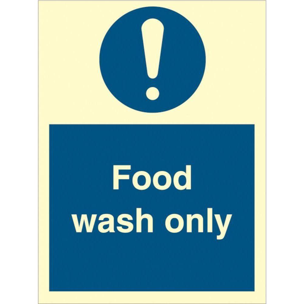 Sign IMO Food wash only 106048 - Sikkerhedsgiganten