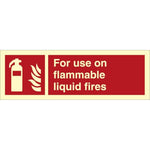 Sign IMO For use on flammable liquid fires 105029 - Sikkerhedsgiganten
