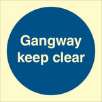 Sign IMO Gangway keep clear 106101 - Sikkerhedsgiganten