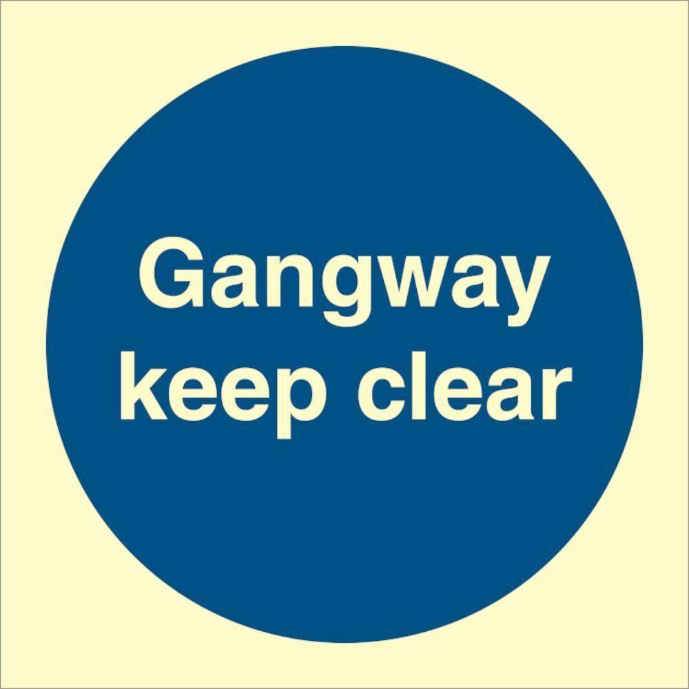 Sign IMO Gangway keep clear 106101 - Sikkerhedsgiganten
