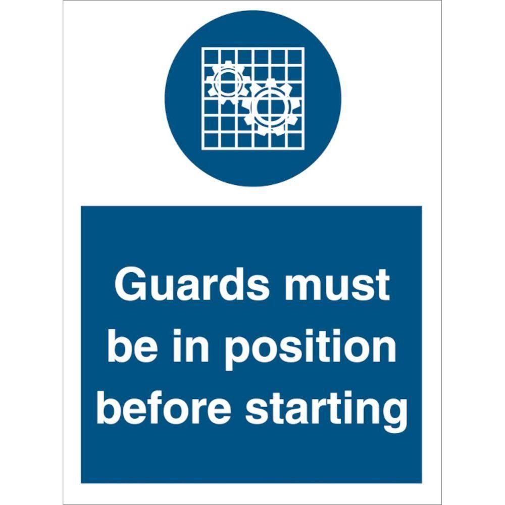 Sign IMO Guards must be in position before startin 106081 - Sikkerhedsgiganten