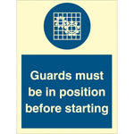 Sign IMO Guards must be in position before startin 106081 - Sikkerhedsgiganten