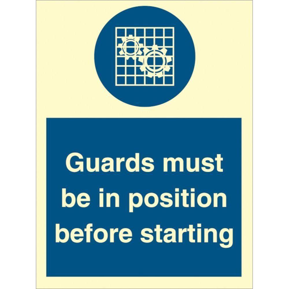 Sign IMO Guards must be in position before startin 106081 - Sikkerhedsgiganten