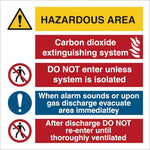 Sign IMO Hazardous area Carbon dioxide - Sikkerhedsgiganten