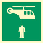 Sign IMO Helicopter pickup area - Sikkerhedsgiganten