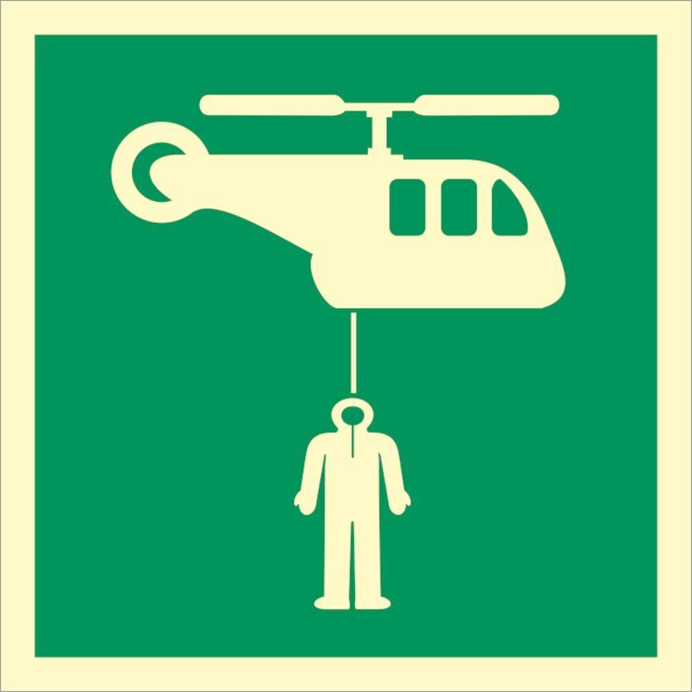 Sign IMO Helicopter pickup area - Sikkerhedsgiganten