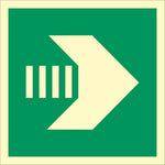 Sign IMO Horizontal/vertical arrow secondary escap - Sikkerhedsgiganten