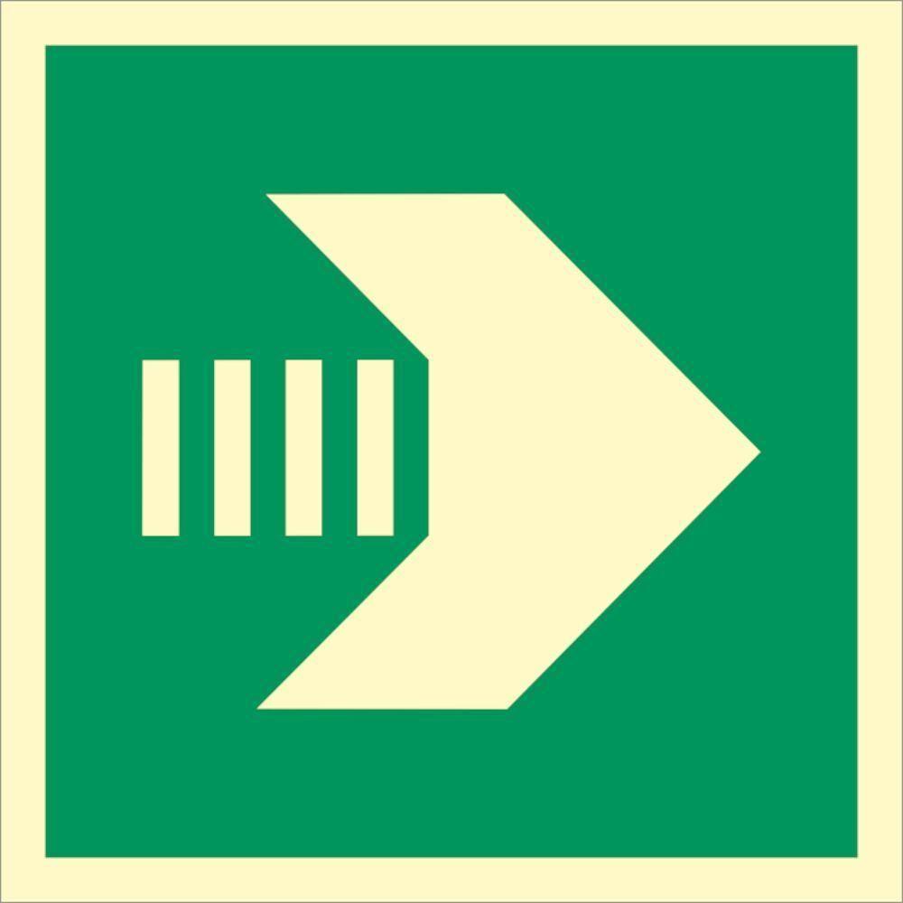 Sign IMO Horizontal/vertical arrow secondary escap - Sikkerhedsgiganten