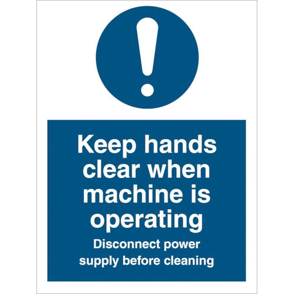 Sign IMO Keep hands clear when machine is operatin - Sikkerhedsgiganten