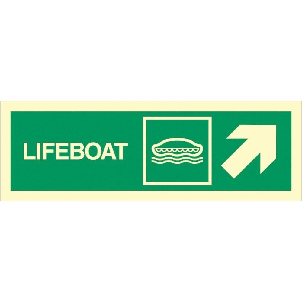 Sign IMO Lifeboat arrow up right - Sikkerhedsgiganten