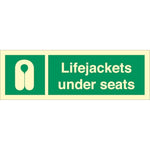 Sign IMO Lifejacket under seats - Sikkerhedsgiganten