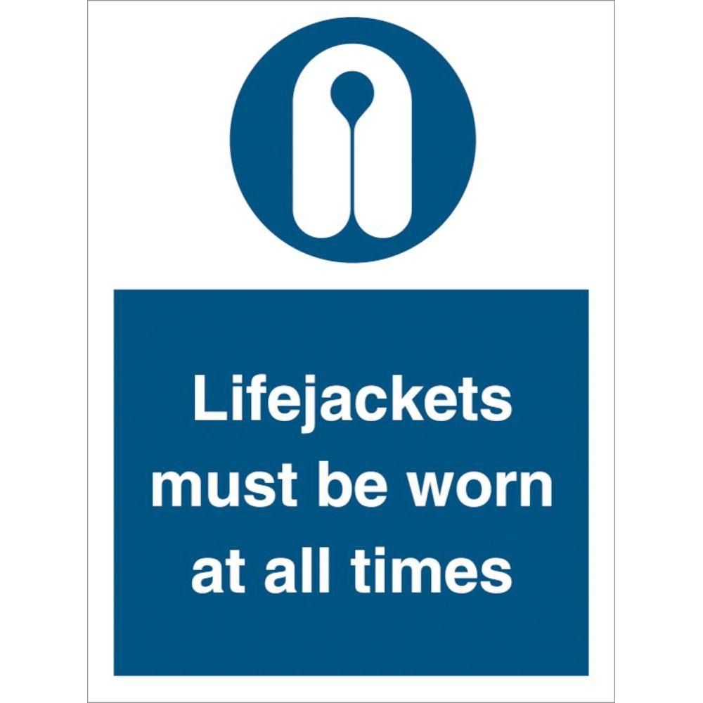 Sign IMO Lifejackets must be worn at all times - Sikkerhedsgiganten