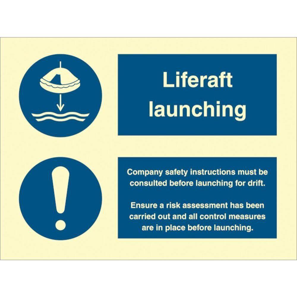 Sign IMO Liferaft launching procedure - Sikkerhedsgiganten