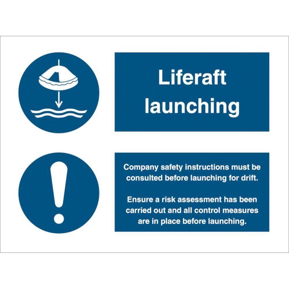 Sign IMO Liferaft launching procedure - Sikkerhedsgiganten