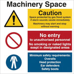 Sign IMO Machinery Space - Sikkerhedsgiganten