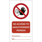 Sign IMO No access to unauthorised persons - Sikkerhedsgiganten
