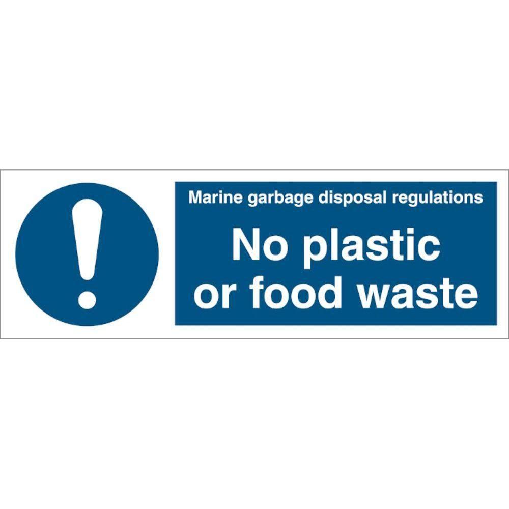 Sign IMO No plastic or food waste - Sikkerhedsgiganten