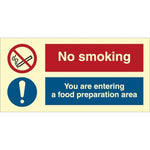 Sign IMO No smoking - You are entering food area - Sikkerhedsgiganten