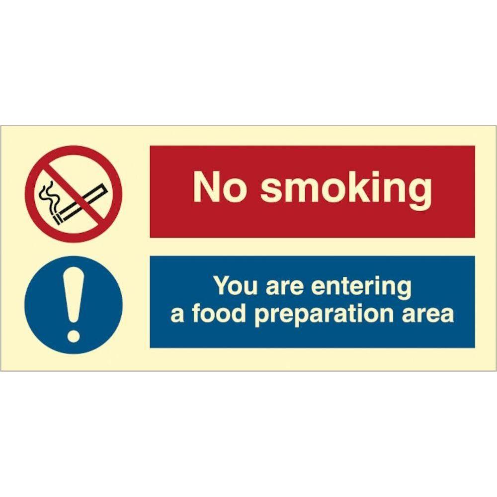 Sign IMO No smoking - You are entering food area - Sikkerhedsgiganten