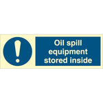 Sign IMO Oil spill equipment stored inside - Sikkerhedsgiganten