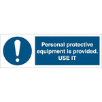 Sign IMO Personal protective equipment is provided - Sikkerhedsgiganten