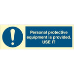 Sign IMO Personal protective equipment is provided - Sikkerhedsgiganten