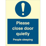 Sign IMO Please close door quietly - Sikkerhedsgiganten