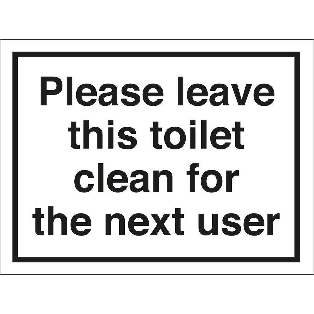 Sign IMO Please leave this toilet clean - Sikkerhedsgiganten
