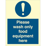 Sign IMO Please wash only food equipment here - Sikkerhedsgiganten
