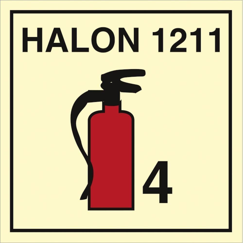 Sign IMO Portable fire extinguishers halon 1211 - Sikkerhedsgiganten