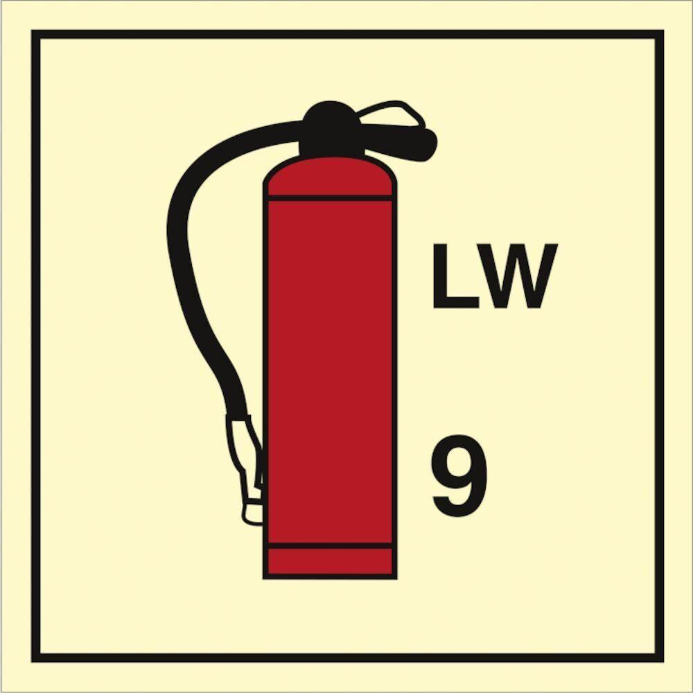 Sign IMO Portable fire extinguishers LW 9 - Sikkerhedsgiganten