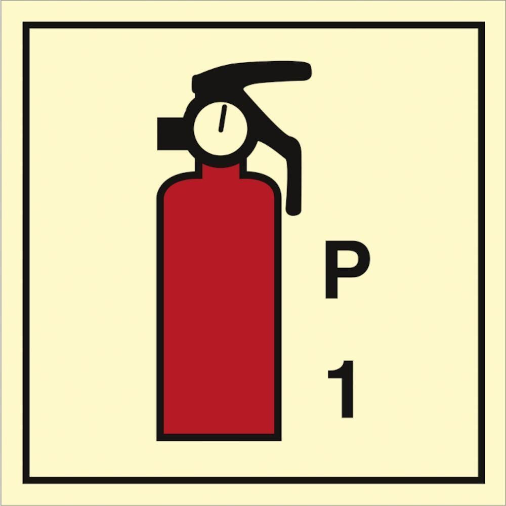 Sign IMO Portable fire extinguishers powder 1 - Sikkerhedsgiganten