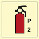 Sign IMO Portable fire extinguishers powder 2 - Sikkerhedsgiganten