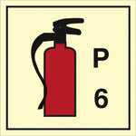Sign IMO Portable fire extinguishers powder 6 - Sikkerhedsgiganten